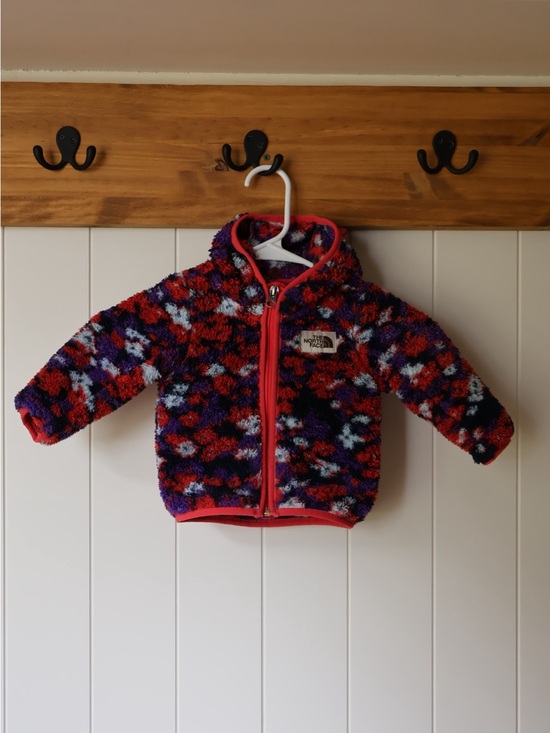 The North Face Other - The North Face Campshire Baby Colorful Fleece Teddy Jacket - Red, Purple, Black